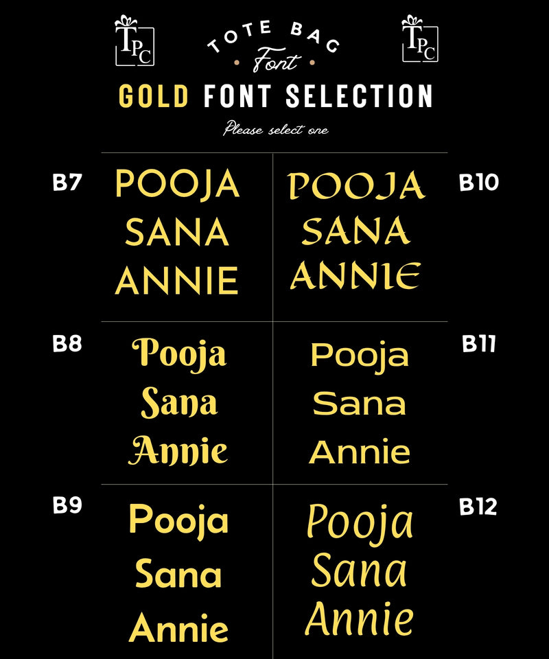 Tote Bags - Royal Jewel Lustrous Black Edition (with Golden Font)