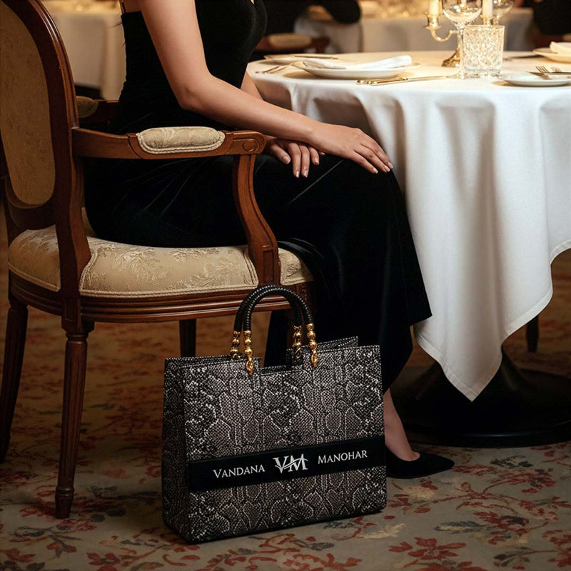 Tote Bags - Royal Jewel Monochrome Black Edition