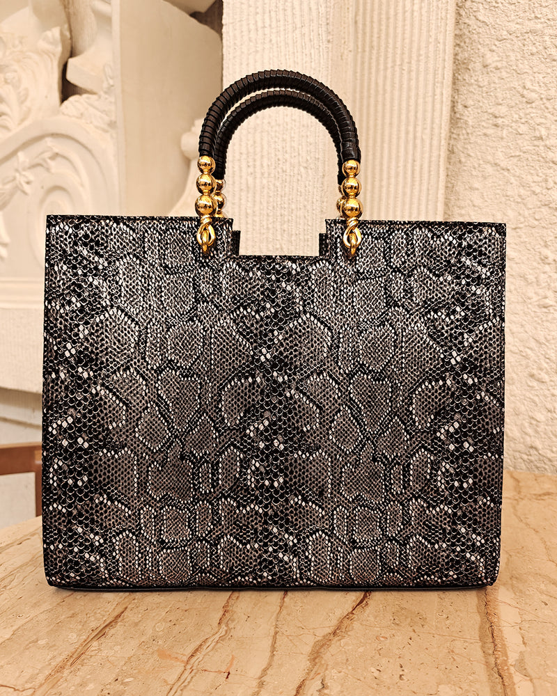 Tote Bags - Royal Jewel Monochrome Black Edition