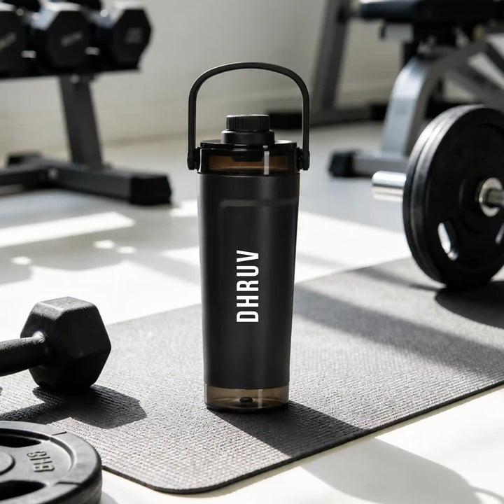 Surge – Personalised Insulated Shaker Bottle with Name | 590 ml Stainless Steel, Storage Pod &amp; Strainer