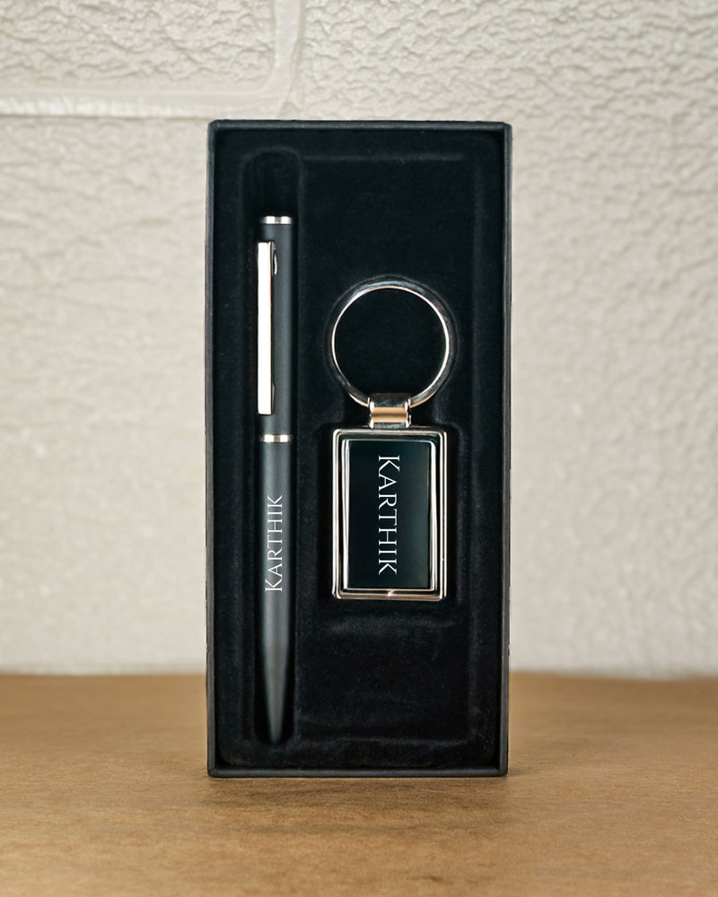 Personalized Pen & Keychain Gift Set