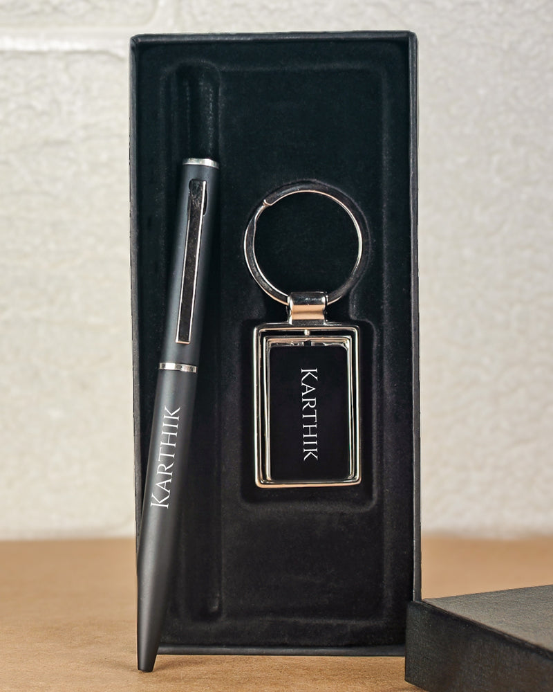 Personalized Pen & Keychain Gift Set
