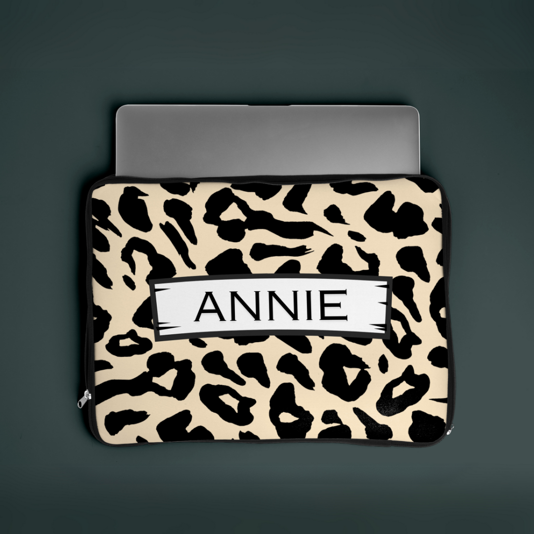 Laptop Sleeve - Cheetah Print by TPC Gifts inside look
