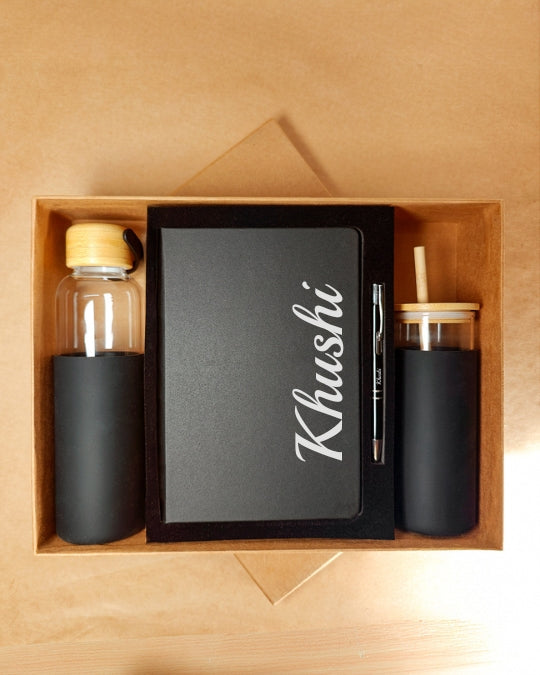 Personalized Office Desk Combo – Black Edition