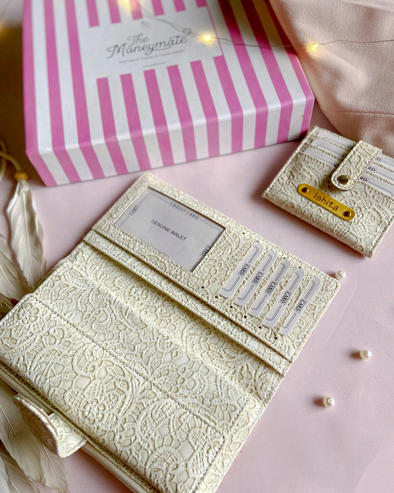 WHITE GLIDED GRACE MONEYWALLET