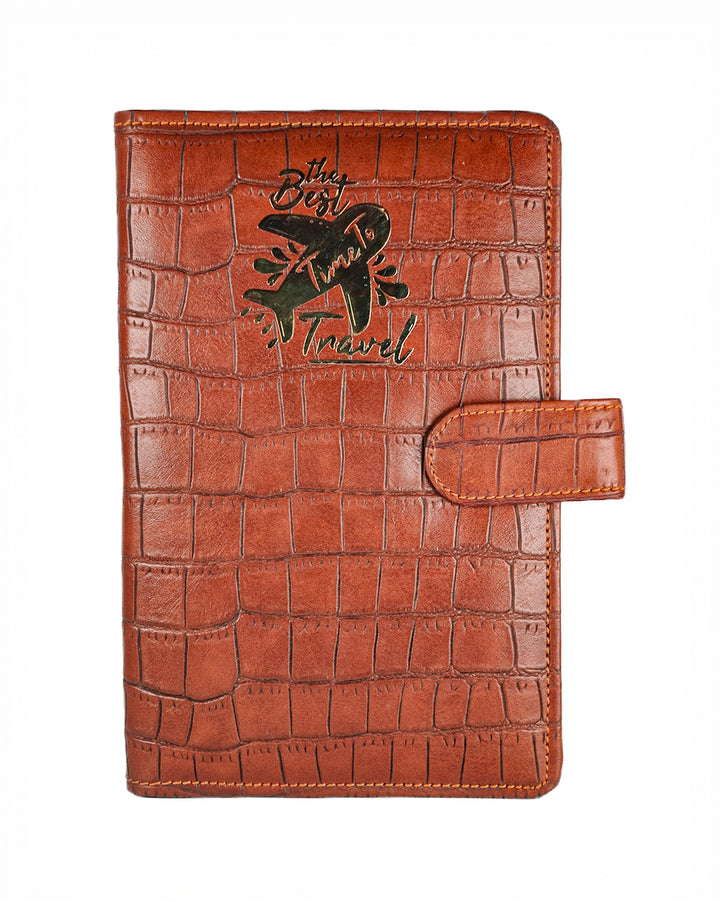 Brown Croco Travel Organizer