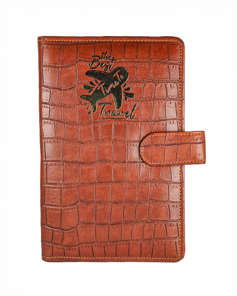 Brown Croco Travel Organizer