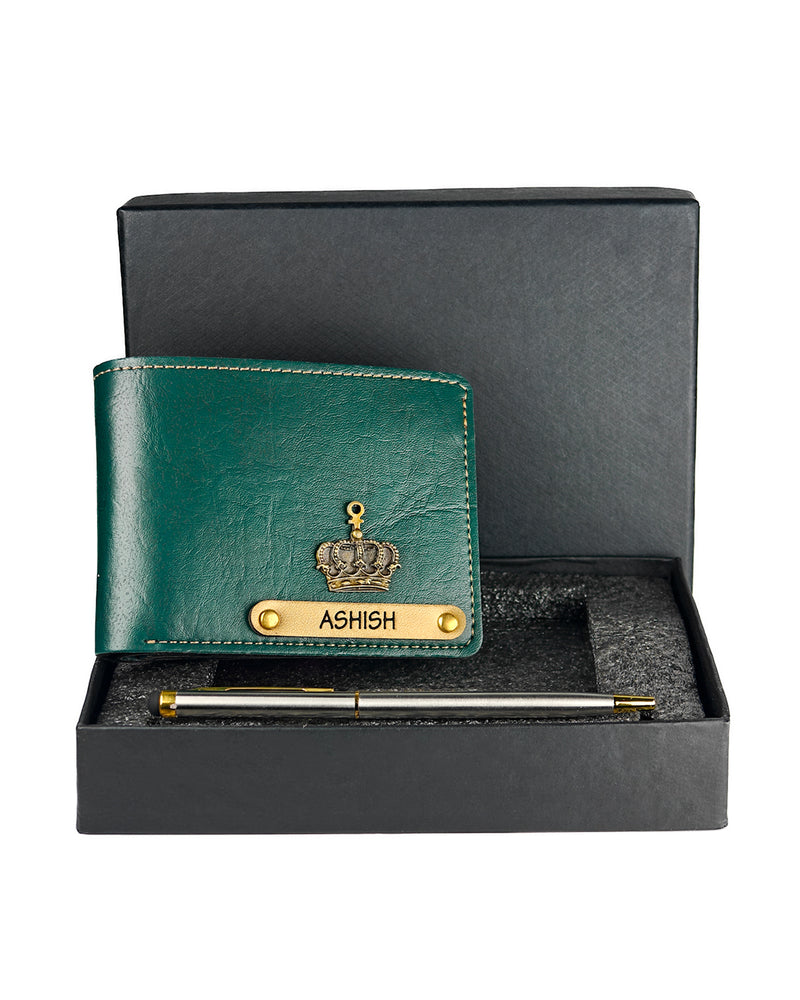 Personalized Men’s Wallet & Pen Gift Set