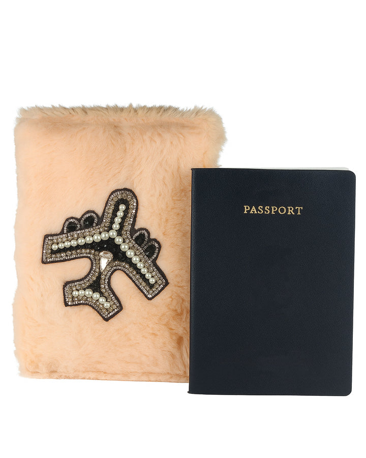 Personalised Passport Cover - Salmon Pink Fur