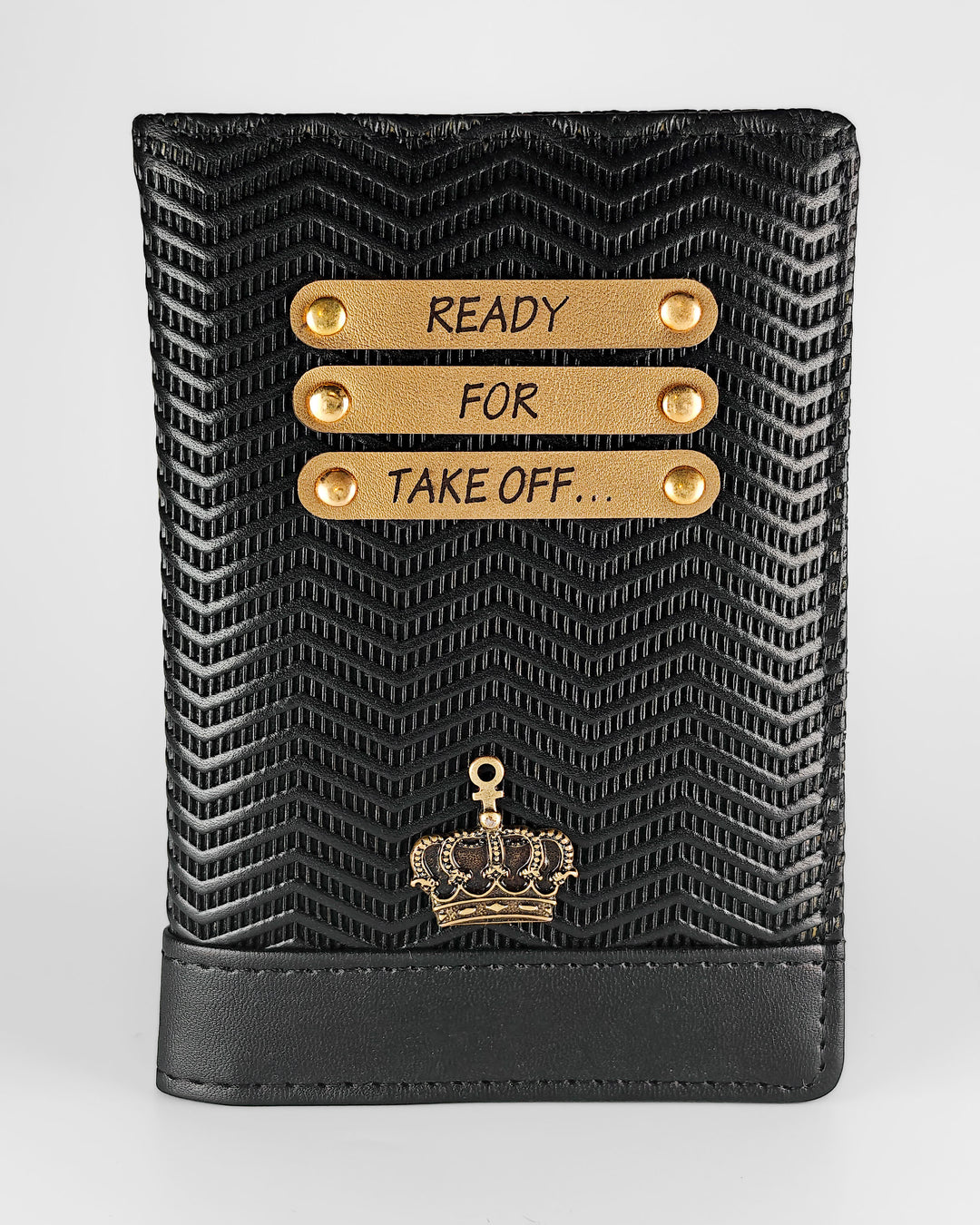 Personalized Passport Cover - Ziggy Genuine Leather Black