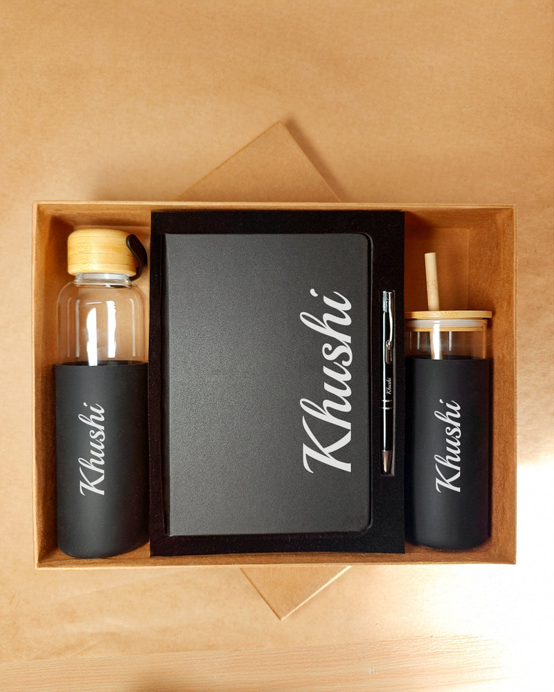 Personalized Office Desk Combo – Black Edition