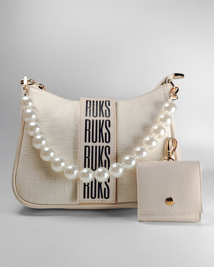 Mini Sling Bag - White Linen Exodus
