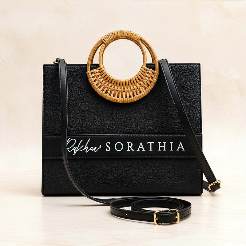 Personalised Tote Bags - Gilded Grace Black Limited Edition