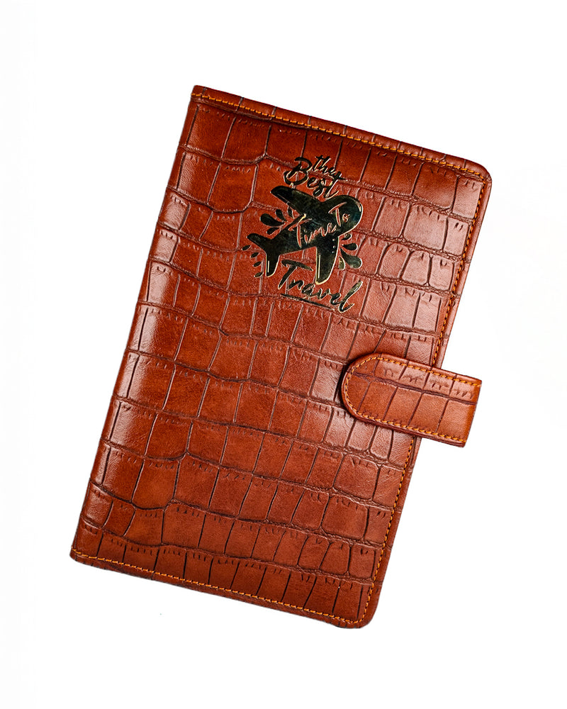 Brown Croco Travel Organizer