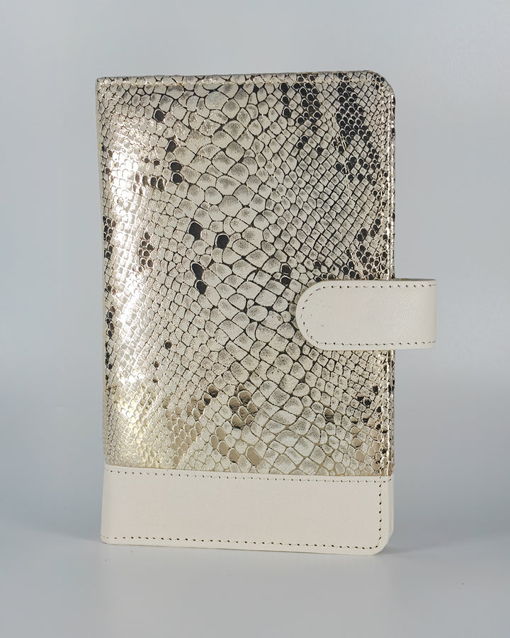 Golden Print Personalised Leather Travel Wallet