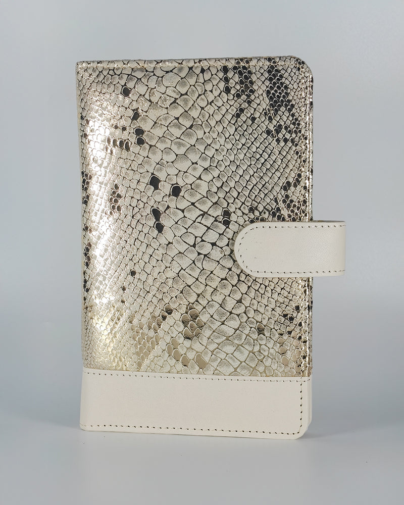 Golden Print Personalised Leather Travel Wallet