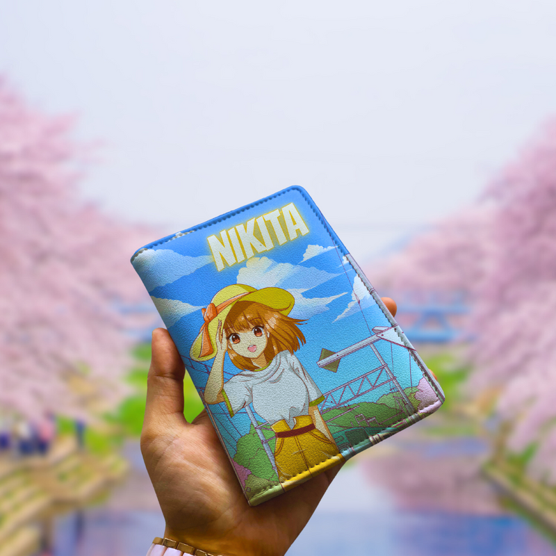 Anime Passport Cover - Cherry Blossom Skylines