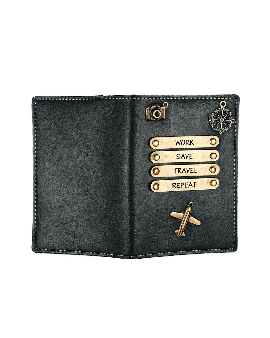 Classic Personalized Passport Cover - Black
