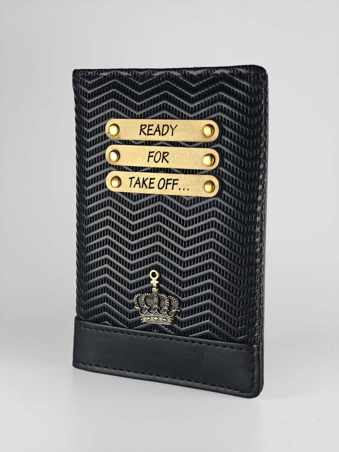 Personalized Passport Cover - Ziggy Genuine Leather Black