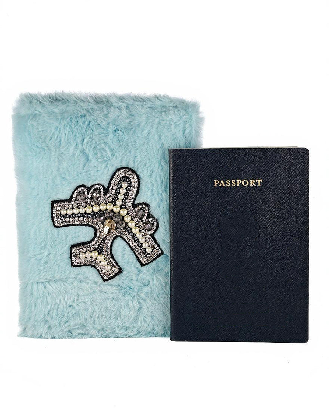 Personalised Passport Cover - Baby Blue Fur by TPC Gifts