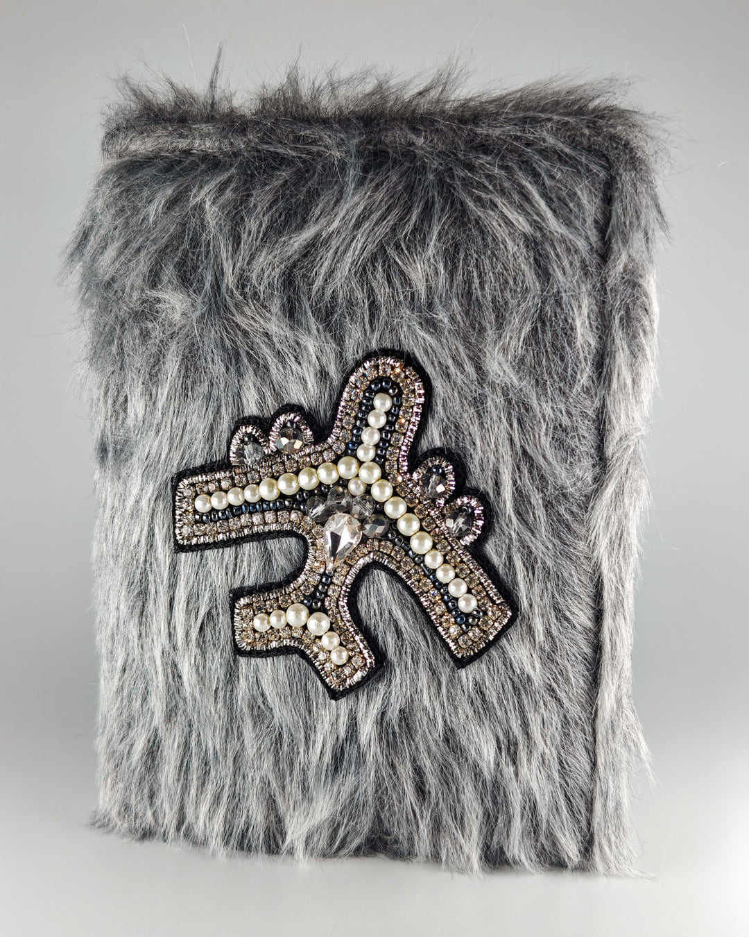Grey Fur Passport Cover