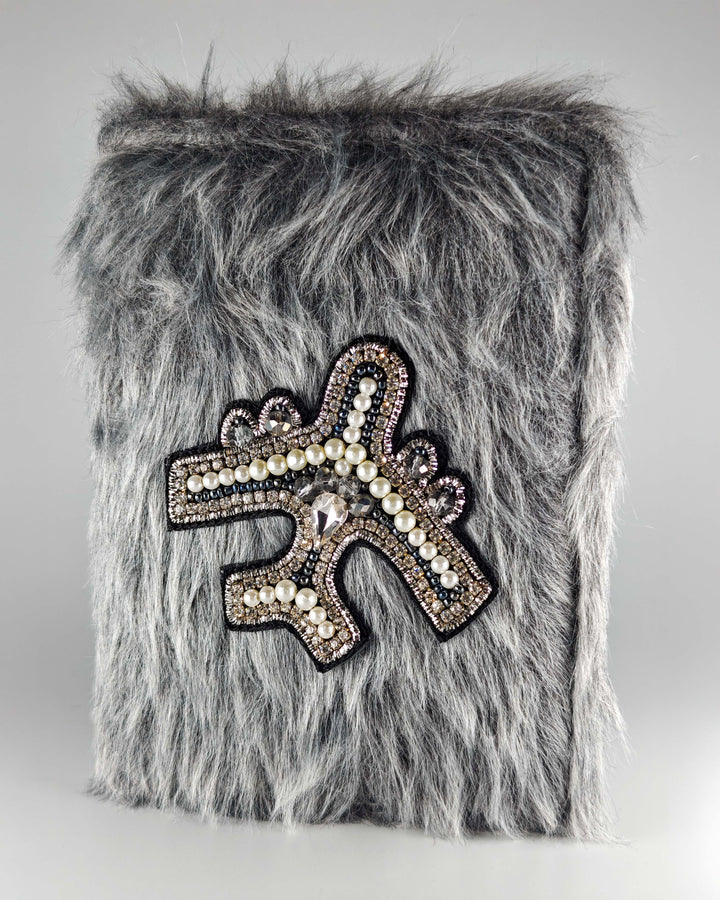 Grey Fur Passport Cover