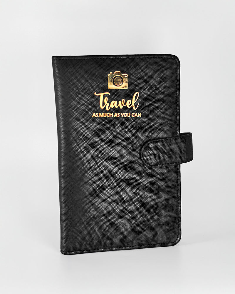 Travel As Much As You Can Jet Black Travel Organizer