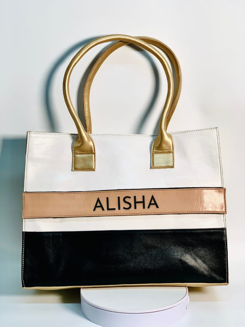 Personalized Tote Bag Black & White