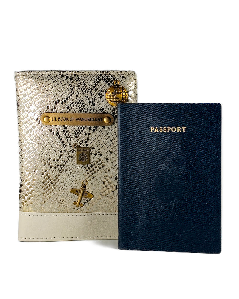 White Personalized Passport Cover - Lil&