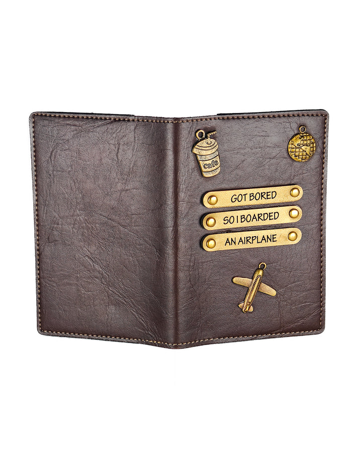 Classic Personalized Passport Cover - Dark Brown
