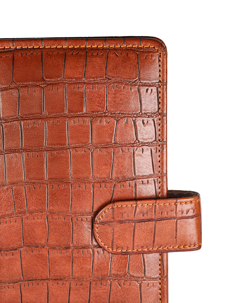 Brown Croco Travel Organizer