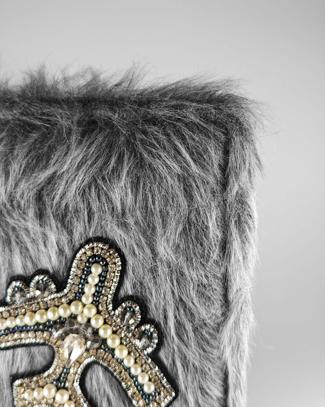 Grey Fur Passport Cover