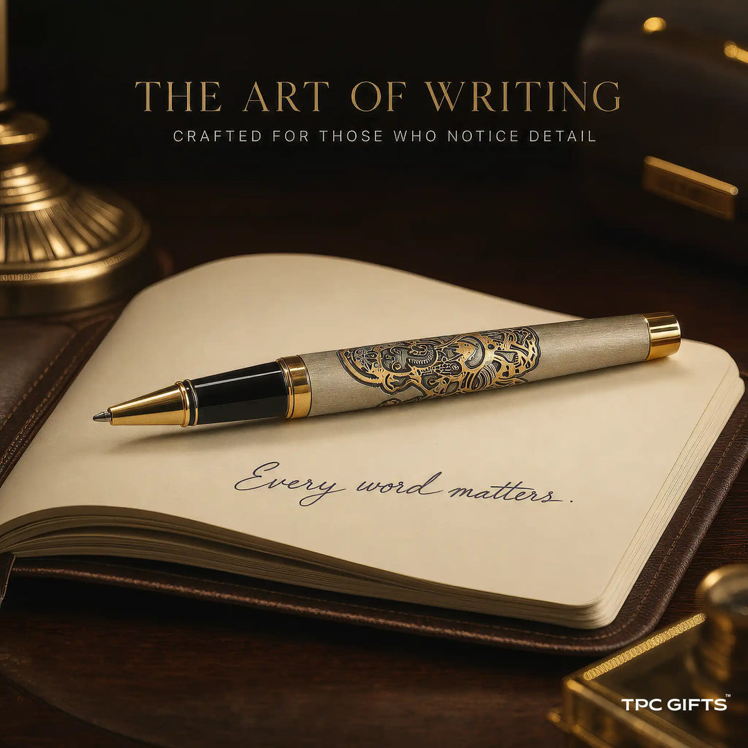 The Ganesha Set – Personalised Ganesha Pen &amp; Name Keychain Gift Set