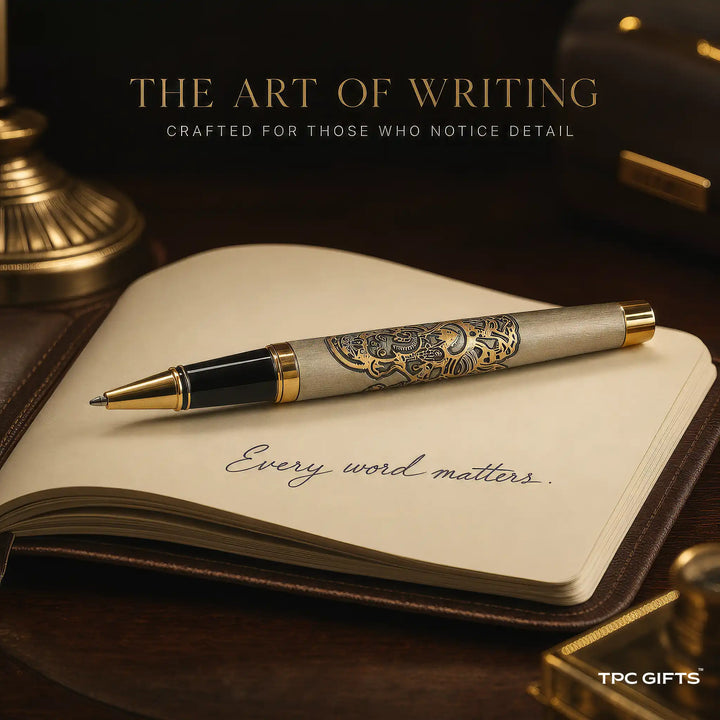 The Ganesha Set – Personalised Ganesha Pen &amp; Name Keychain Gift Set