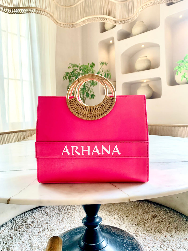 Personalised Tote Bags - Electric Pink
