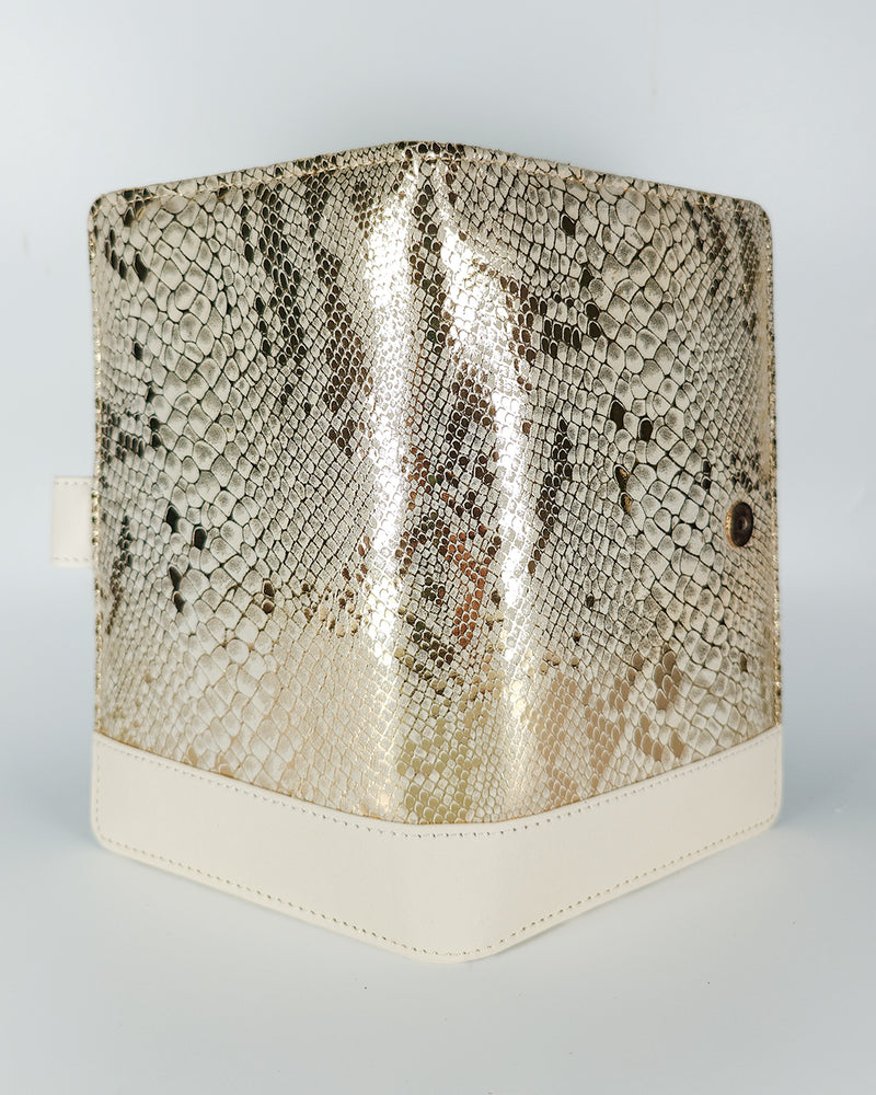 Golden Print Personalised Leather Travel Wallet