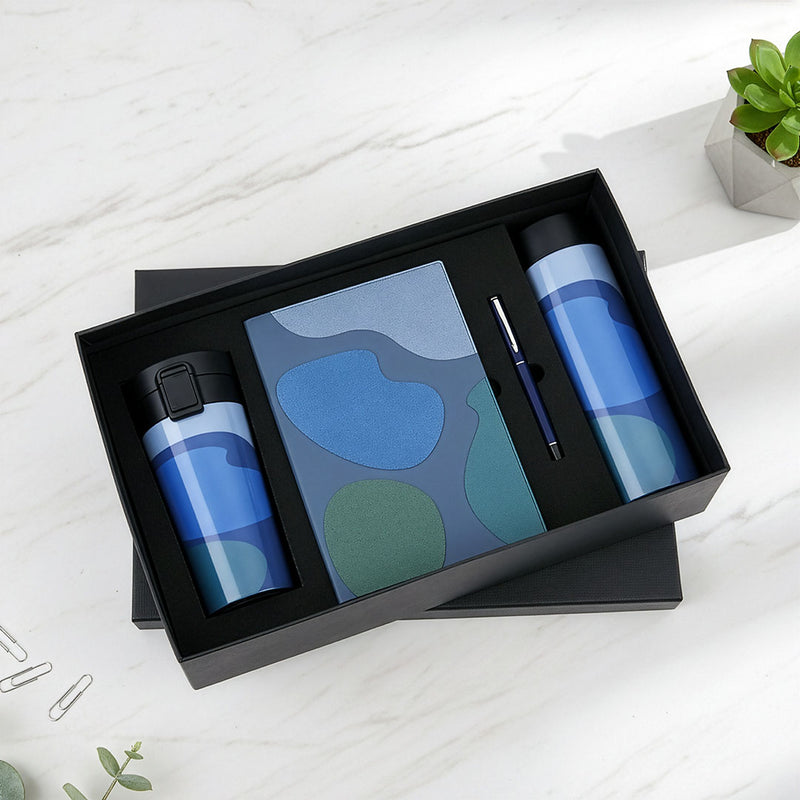 Abstract Art Series: Patterned Notebook & Dual Tumbler Gift Set