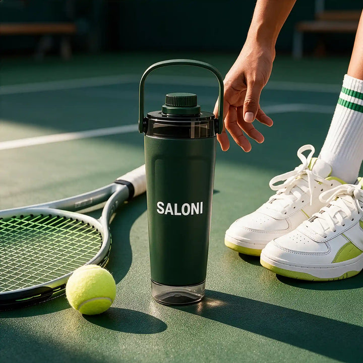 Surge – Personalised Insulated Shaker Bottle with Name | 590 ml Stainless Steel, Storage Pod &amp; Strainer
