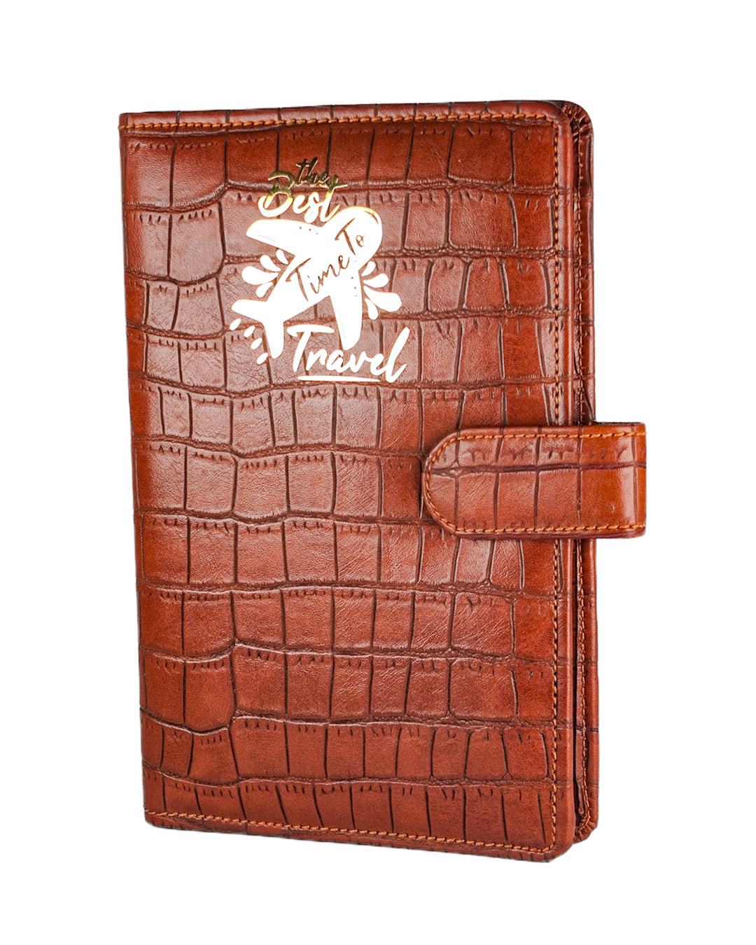 Brown Croco Travel Organizer