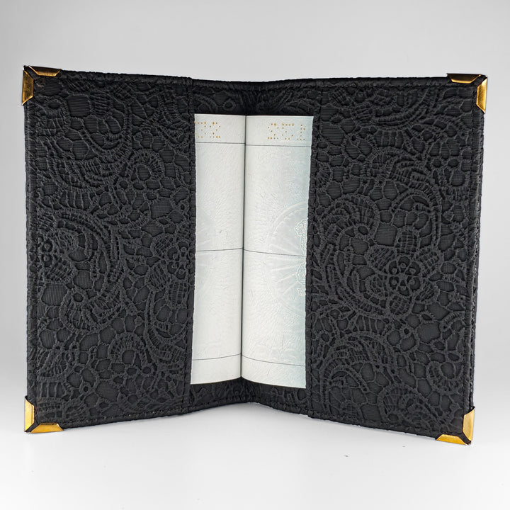 Personalized Passport Cover - Glided Grace Black