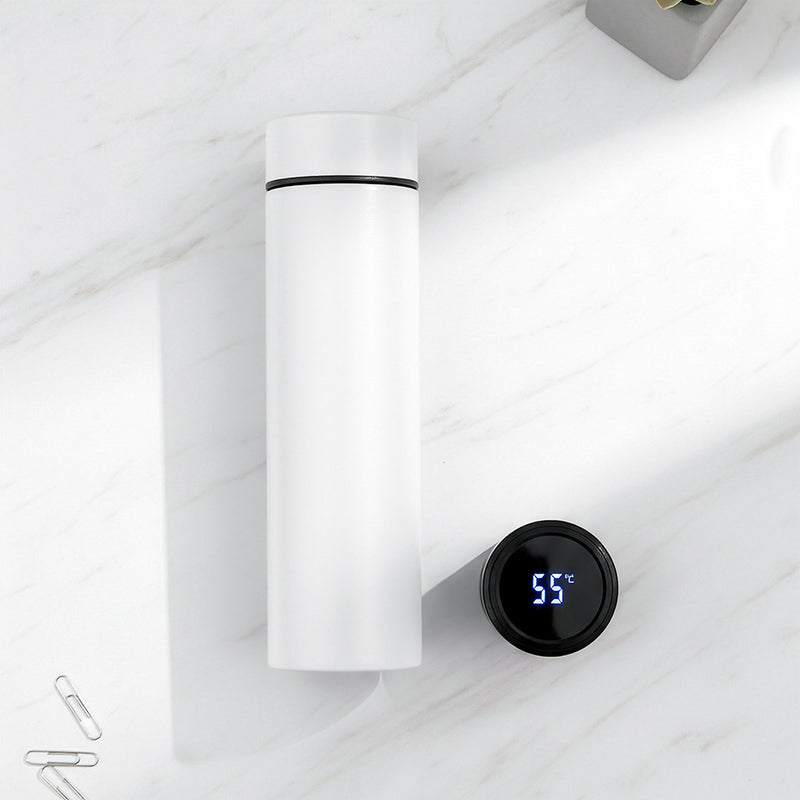 Smart LED Temperature Bottle: 500ml Vacuum Flask (Available in Black, White, Red)