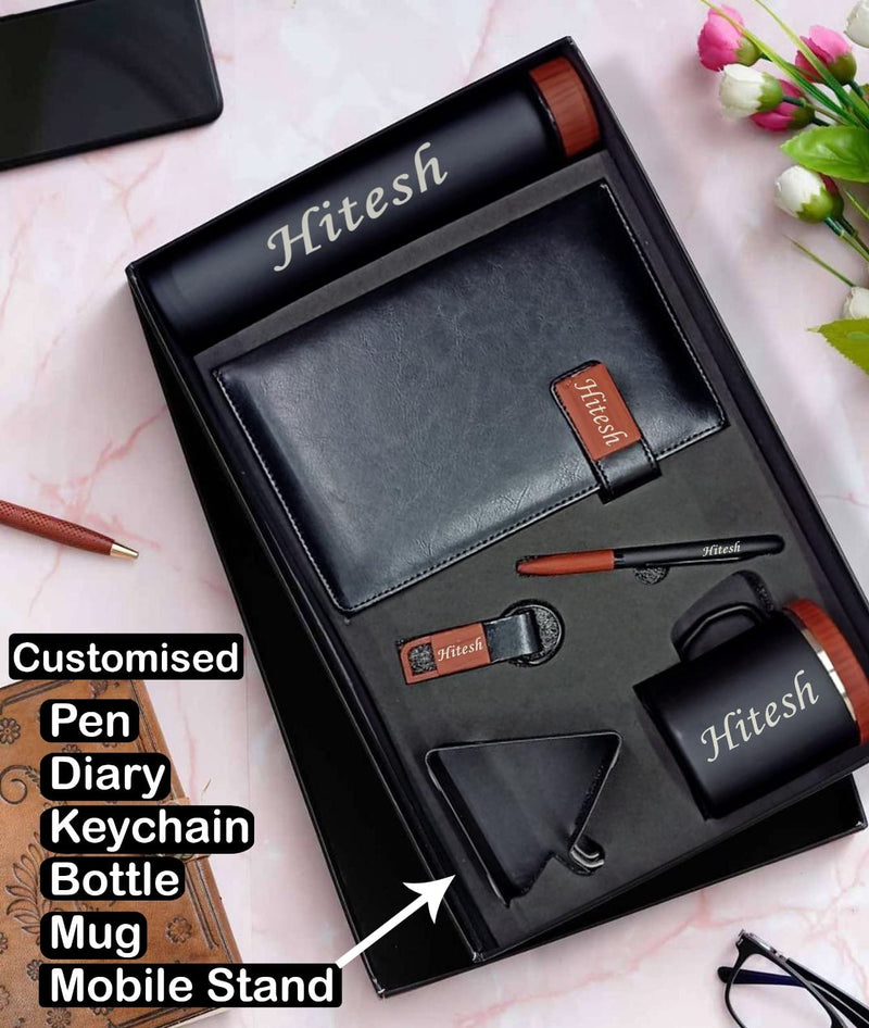 DIARY,PEN,KEYCHAIN,BOTTLE,MUG & MOBILE STAND SET