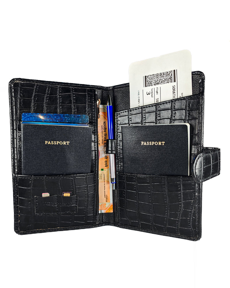 Croco Textured Travel Organizer