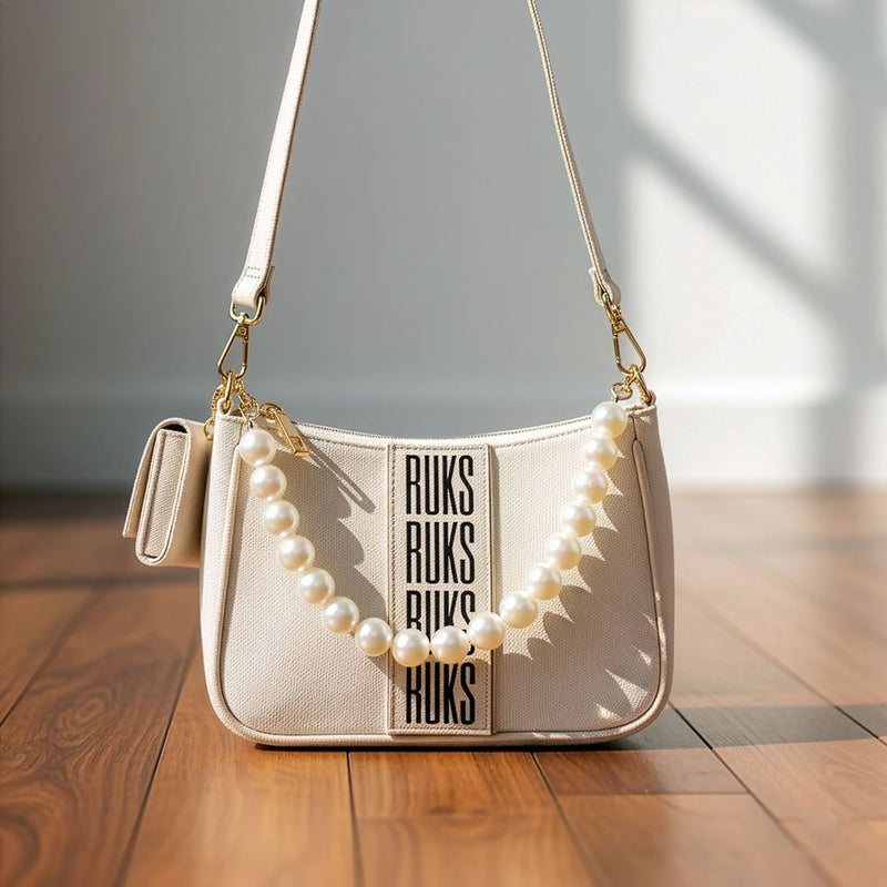 Mini Sling Bag - White Linen Exodus
