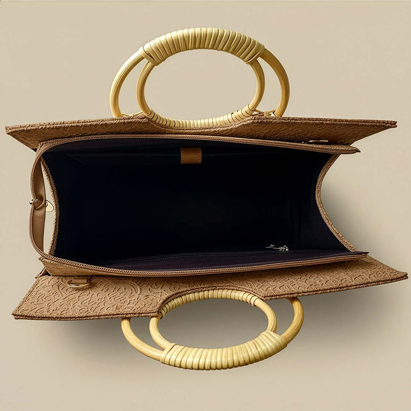 Personalised Tote Bags - Gilded Grace Dark Brown Beige Limited Edition