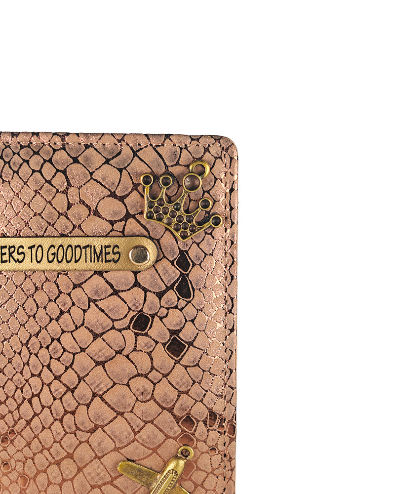 Bronze Copper Personalized Passport Cover - Cheers to Good Times Edition by TPC Gifts