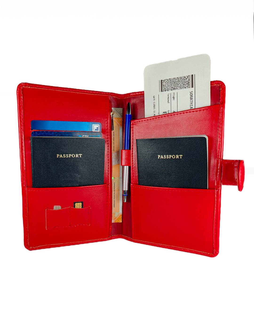 Red travel wallet by TPC Gifts