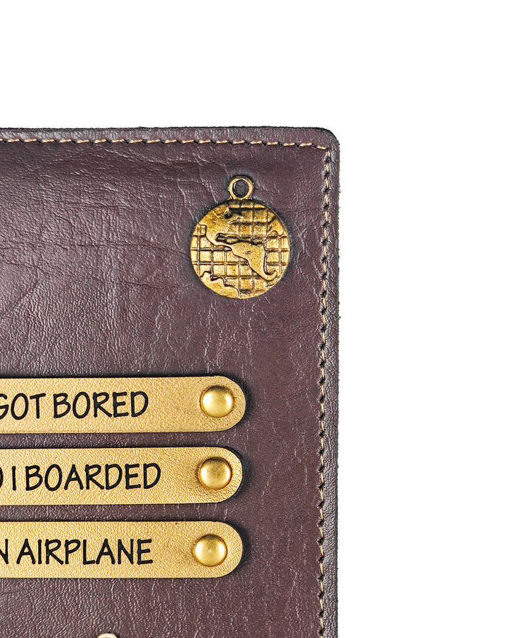 Classic Personalized Passport Cover - Dark Brown
