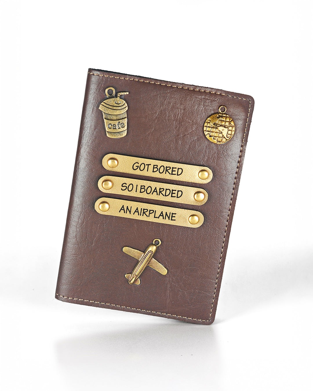 Classic Personalized Passport Cover - Dark Brown