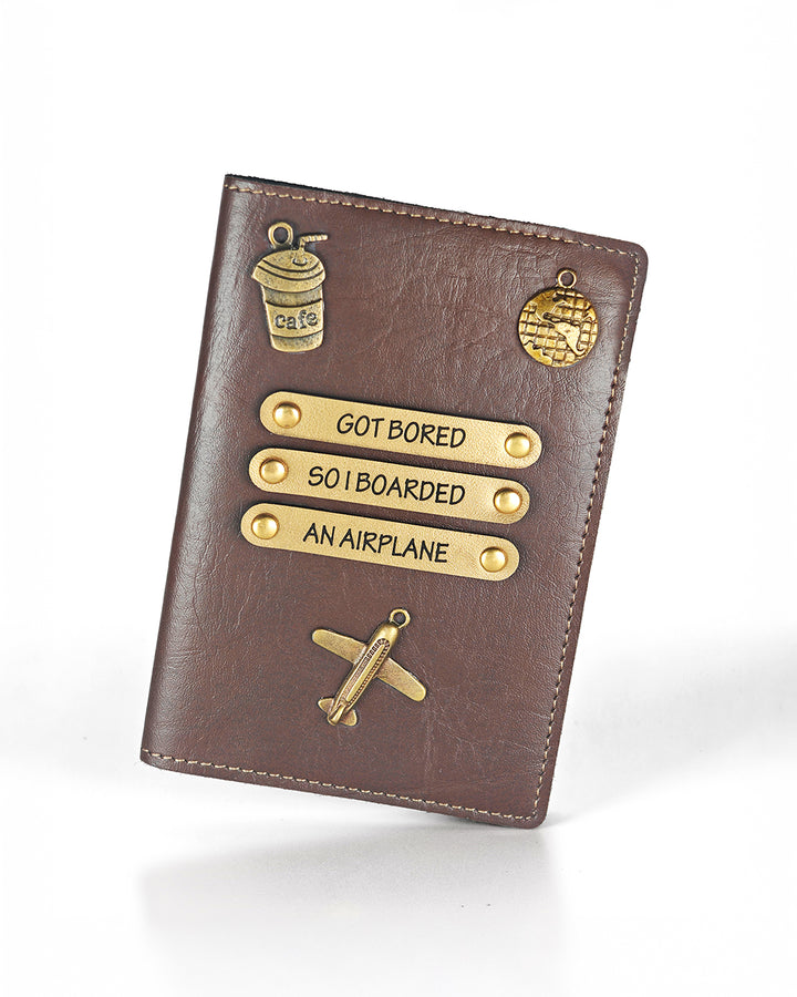 Classic Personalized Passport Cover - Dark Brown